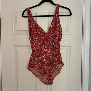 J Crew Floral One Piece Swimsuit